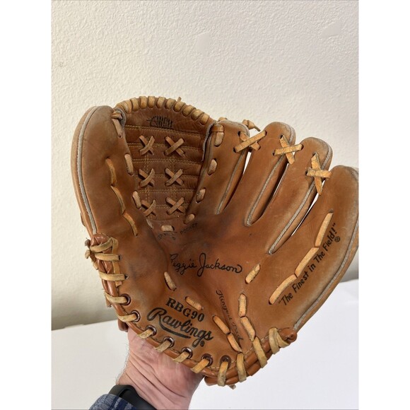 Rawlings Reggie Jackson Baseball Glove RBG90 “Deep Well” Pocket 9” RHT - Picture 6 of 16